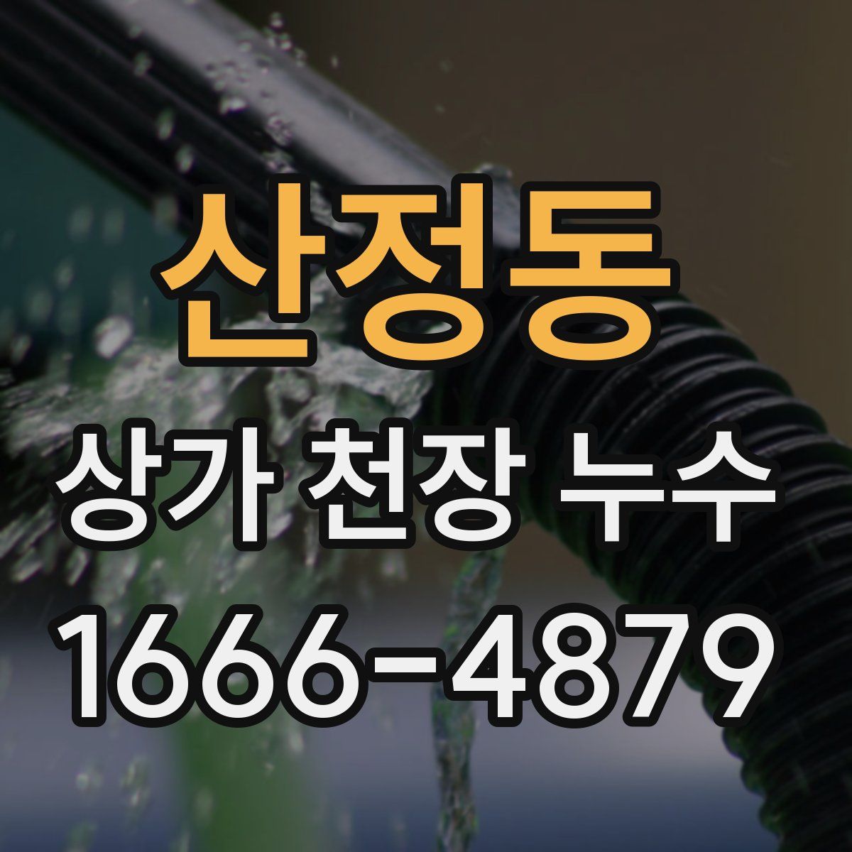 산정동 상가 천장 누수