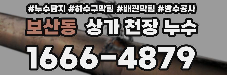 보산동 상가 천장 누수
