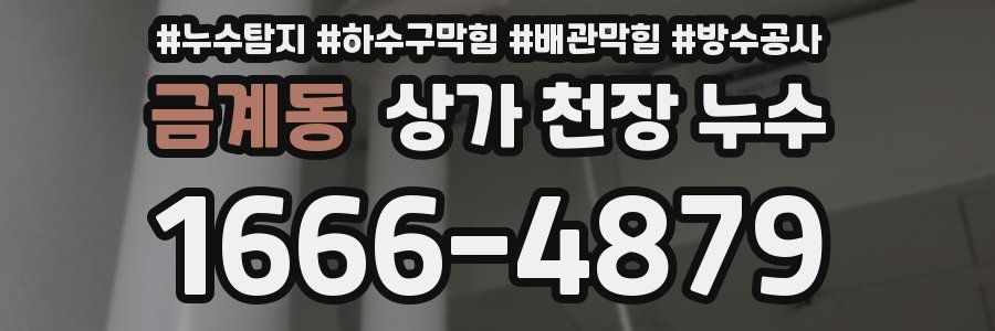 금계동 상가 천장 누수