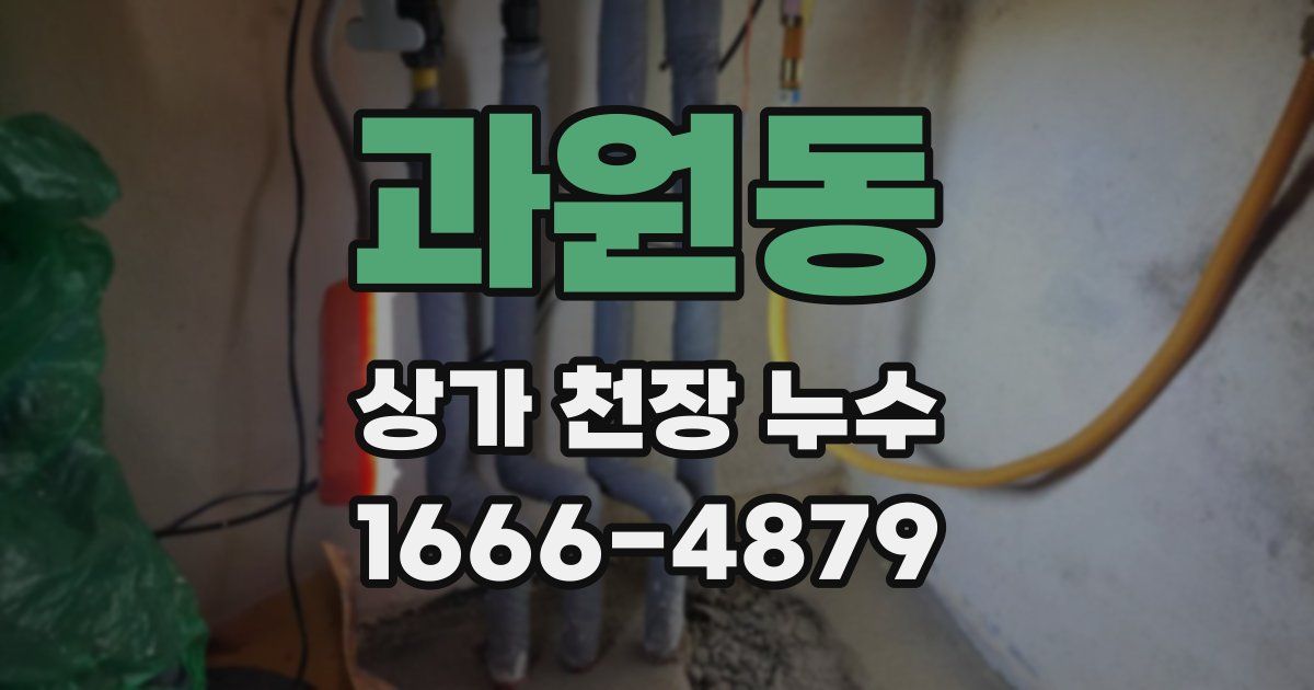 과원동 상가 천장 누수