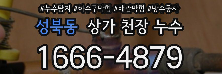 성북동 상가 천장 누수