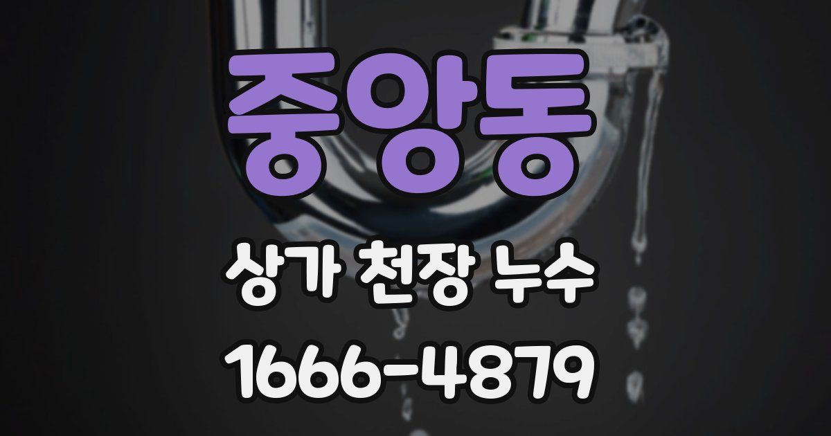 중앙동 상가 천장 누수