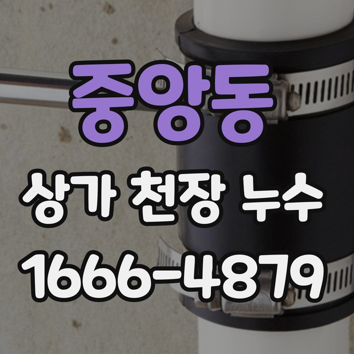 중앙동 상가 천장 누수