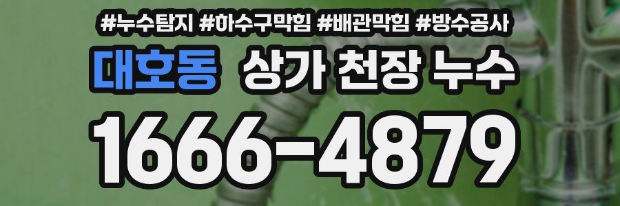 대호동 상가 천장 누수