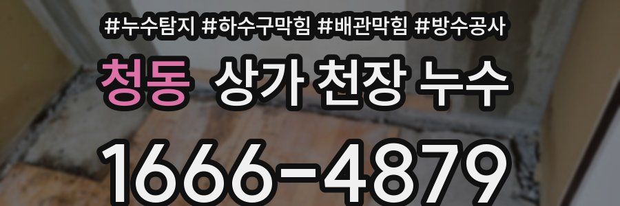 청동 상가 천장 누수
