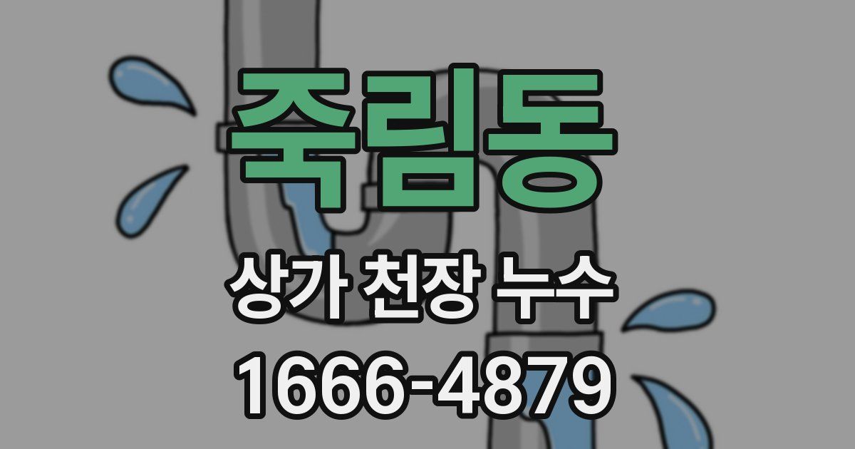 죽림동 상가 천장 누수