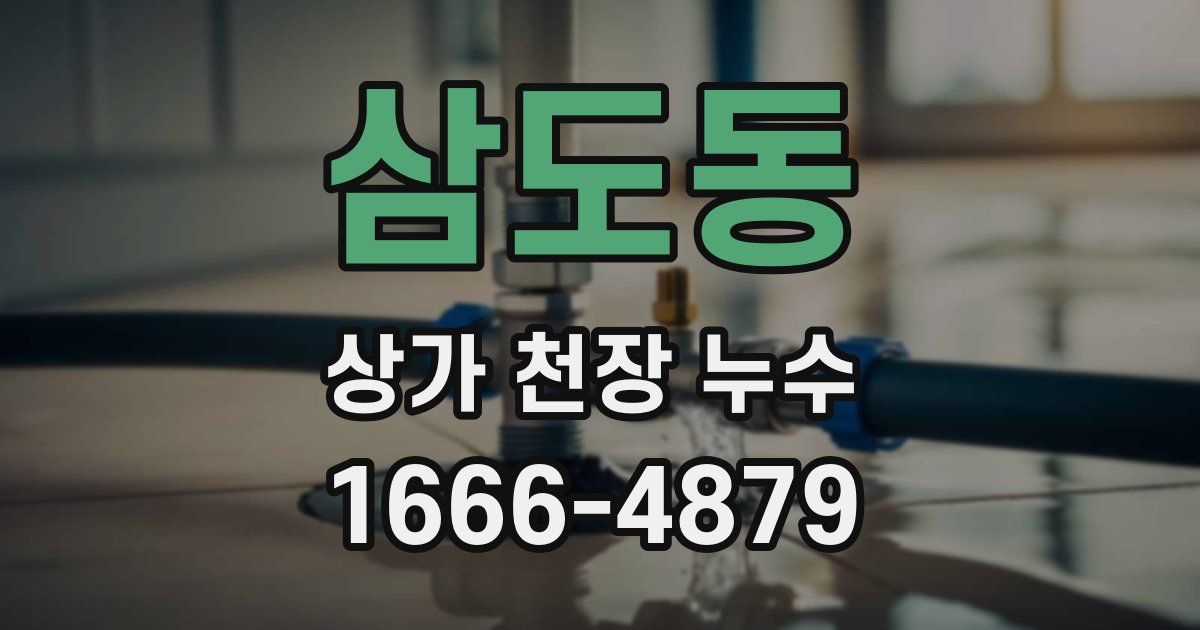삼도동 상가 천장 누수