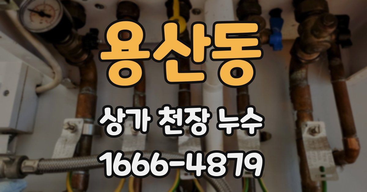 용산동 상가 천장 누수