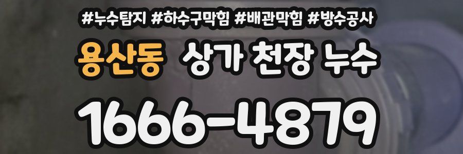 용산동 상가 천장 누수