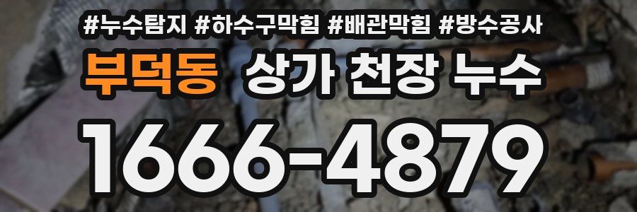 부덕동 상가 천장 누수