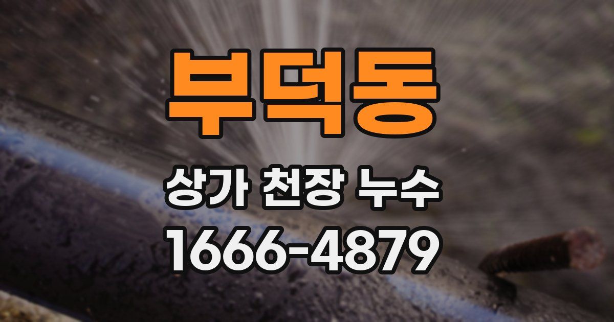 부덕동 상가 천장 누수