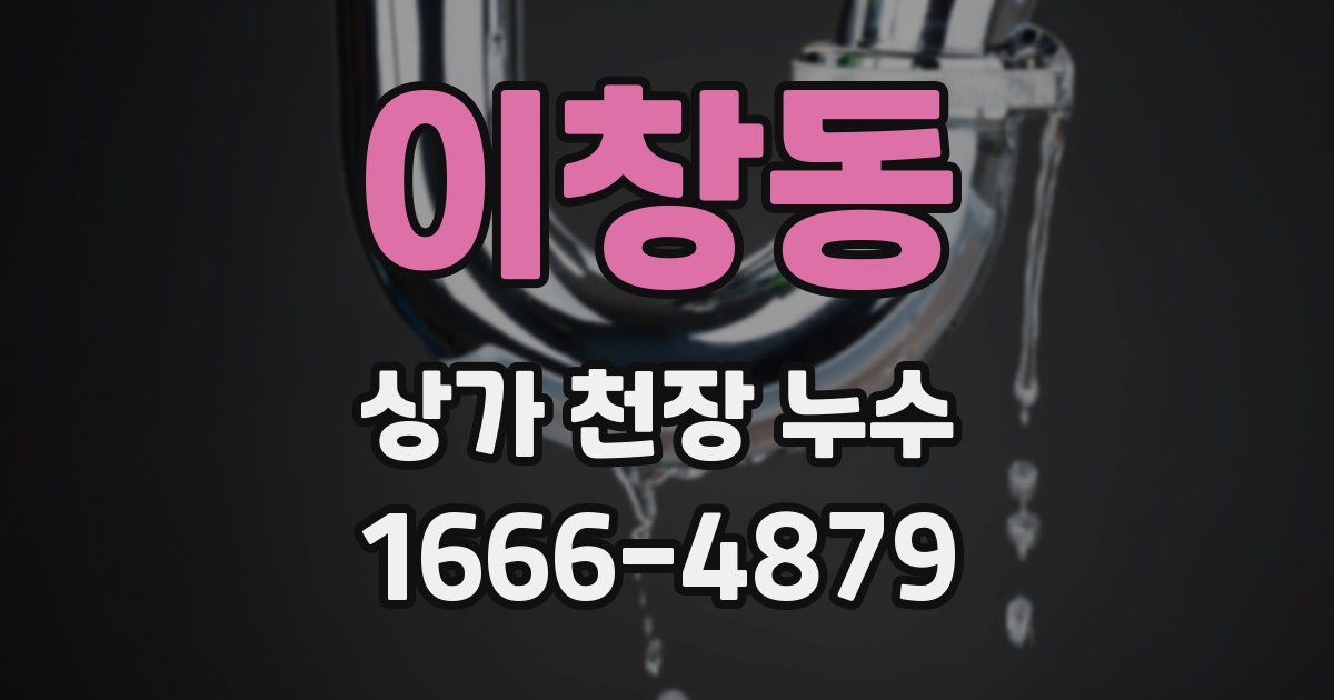 이창동 상가 천장 누수