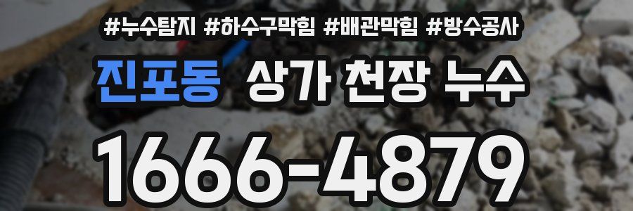 진포동 상가 천장 누수