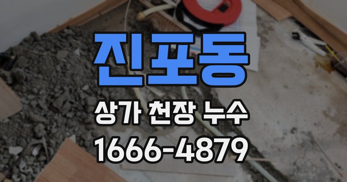 진포동 상가 천장 누수