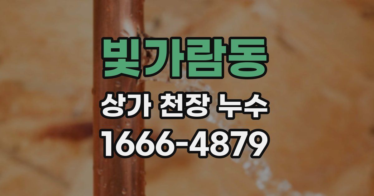 빛가람동 상가 천장 누수