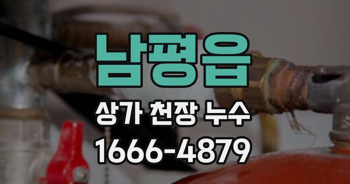 남평읍 상가 천장 누수