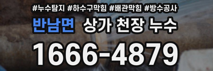반남면 상가 천장 누수