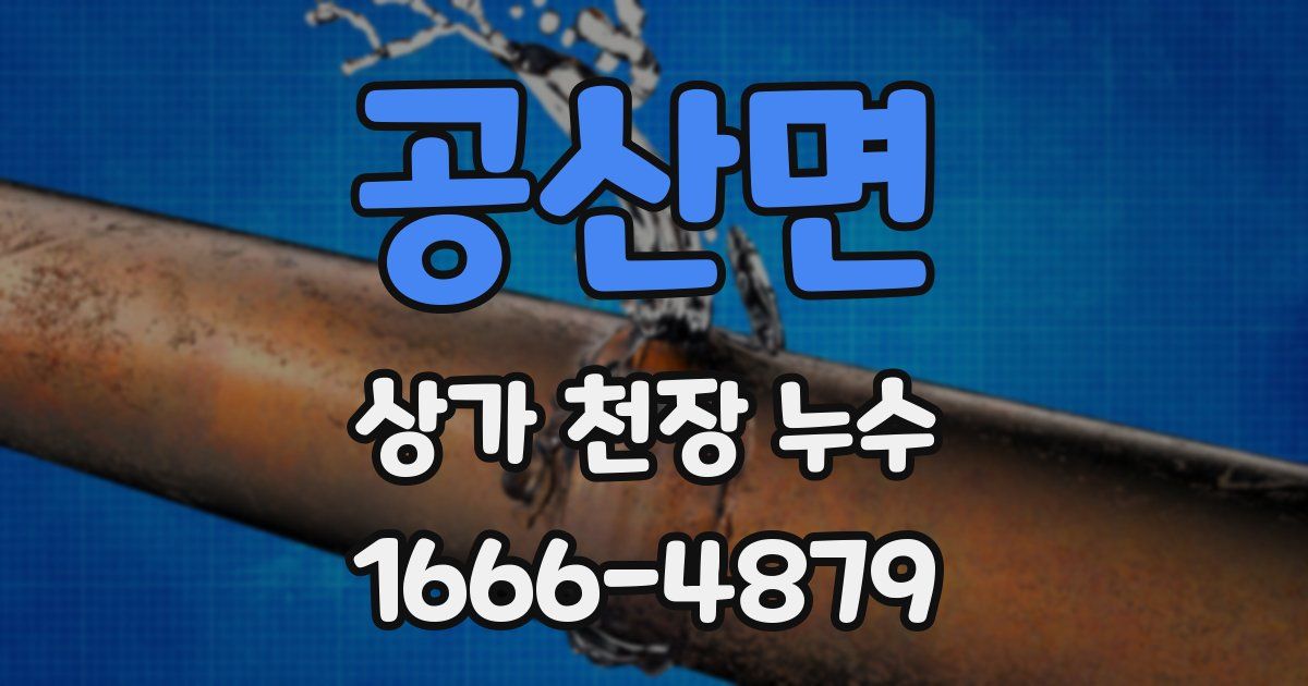 공산면 상가 천장 누수
