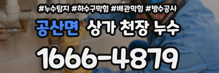 공산면 상가 천장 누수