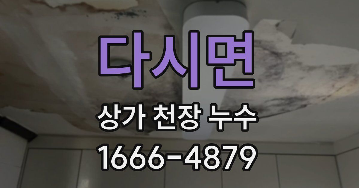 다시면 상가 천장 누수