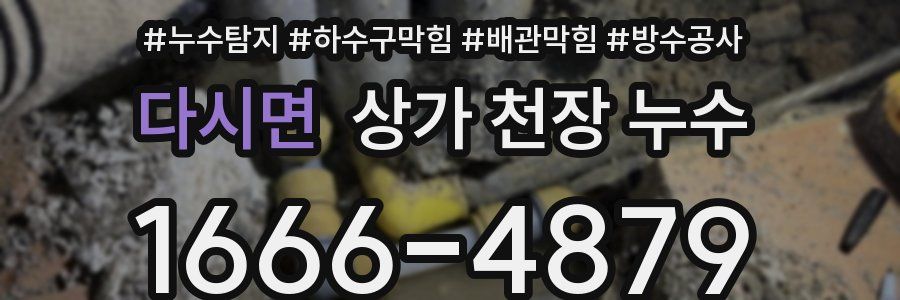 다시면 상가 천장 누수