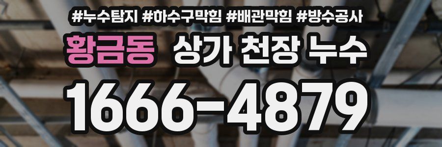 황금동 상가 천장 누수