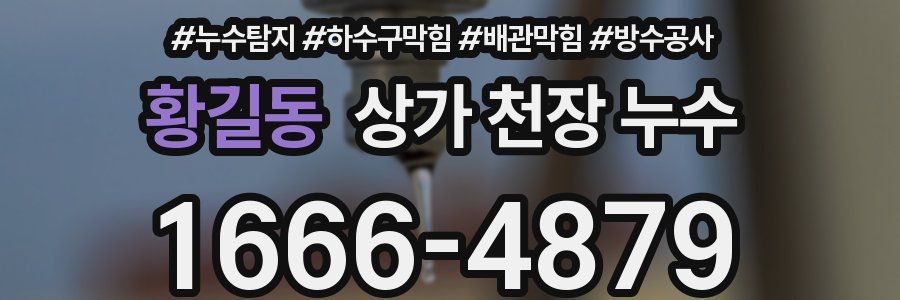 황길동 상가 천장 누수