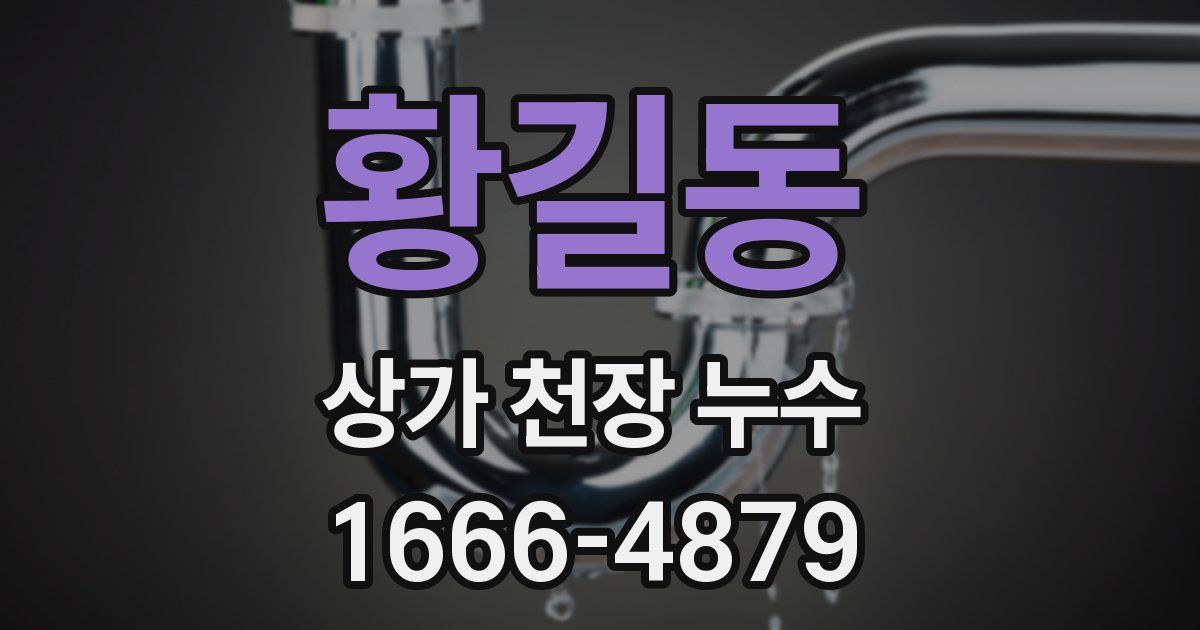 황길동 상가 천장 누수