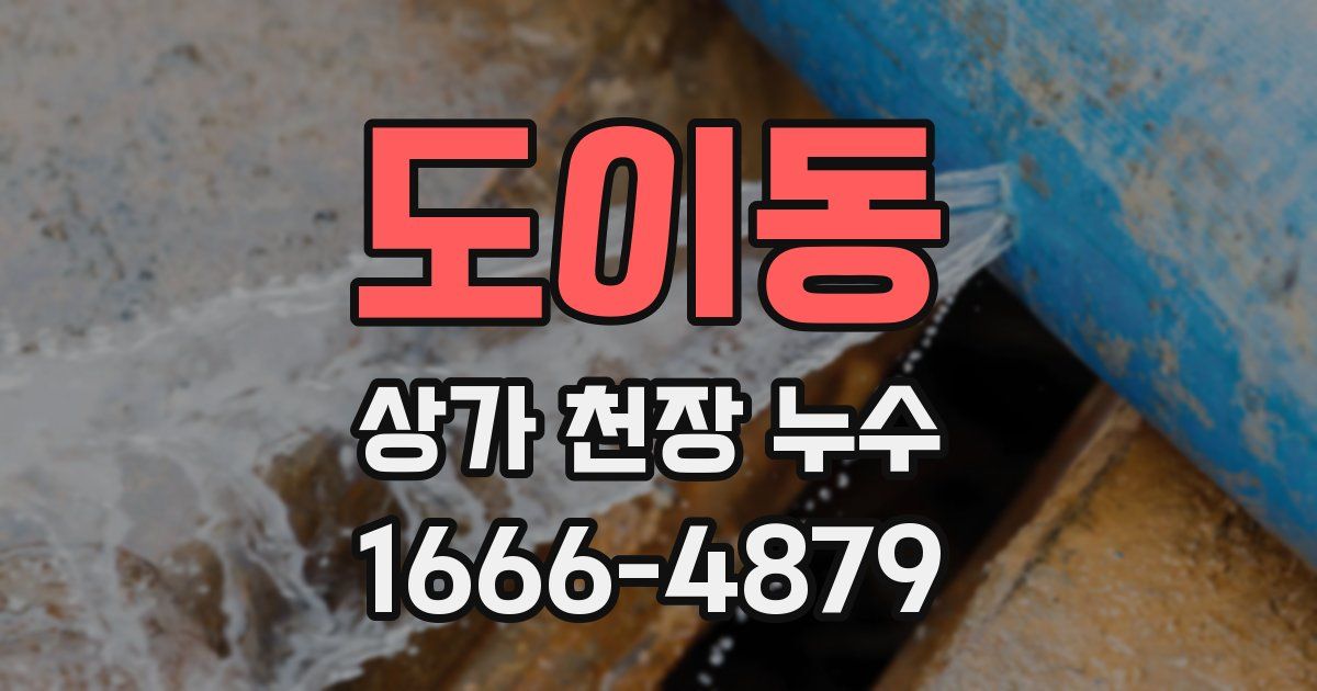 도이동 상가 천장 누수