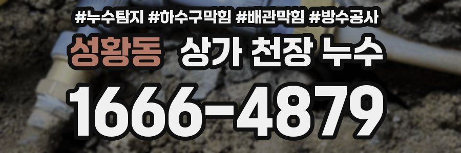 성황동 상가 천장 누수