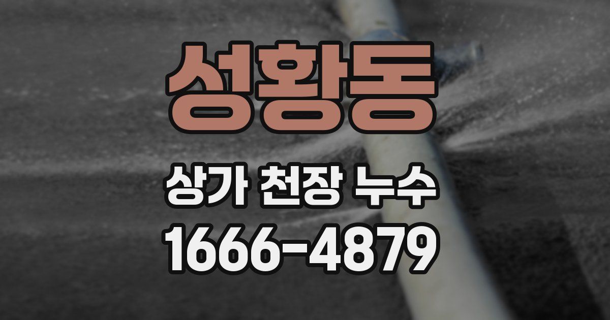 성황동 상가 천장 누수