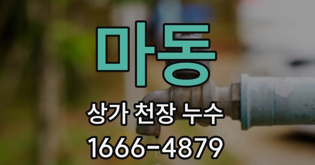 마동 상가 천장 누수