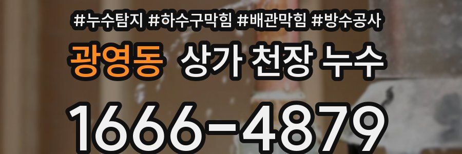 광영동 상가 천장 누수