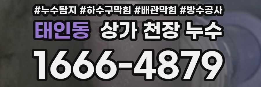 태인동 상가 천장 누수