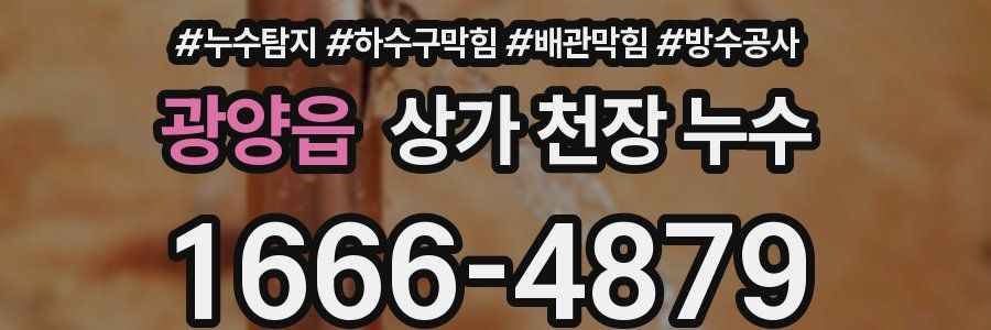 광양읍 상가 천장 누수