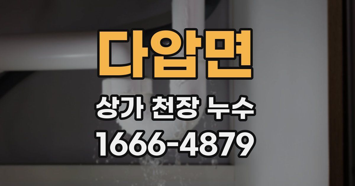 다압면 상가 천장 누수