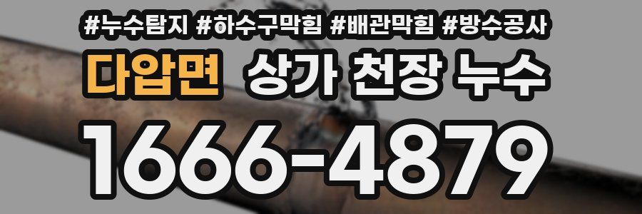 다압면 상가 천장 누수