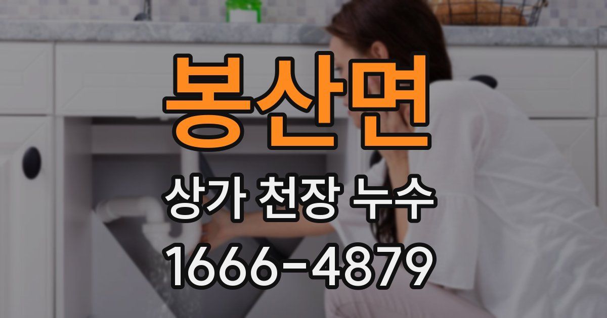 봉산면 상가 천장 누수