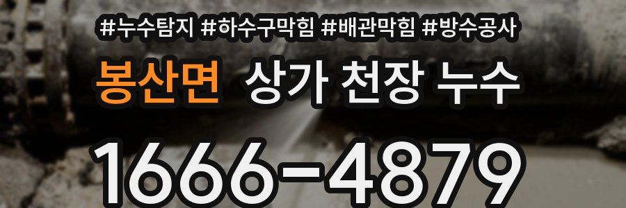 봉산면 상가 천장 누수