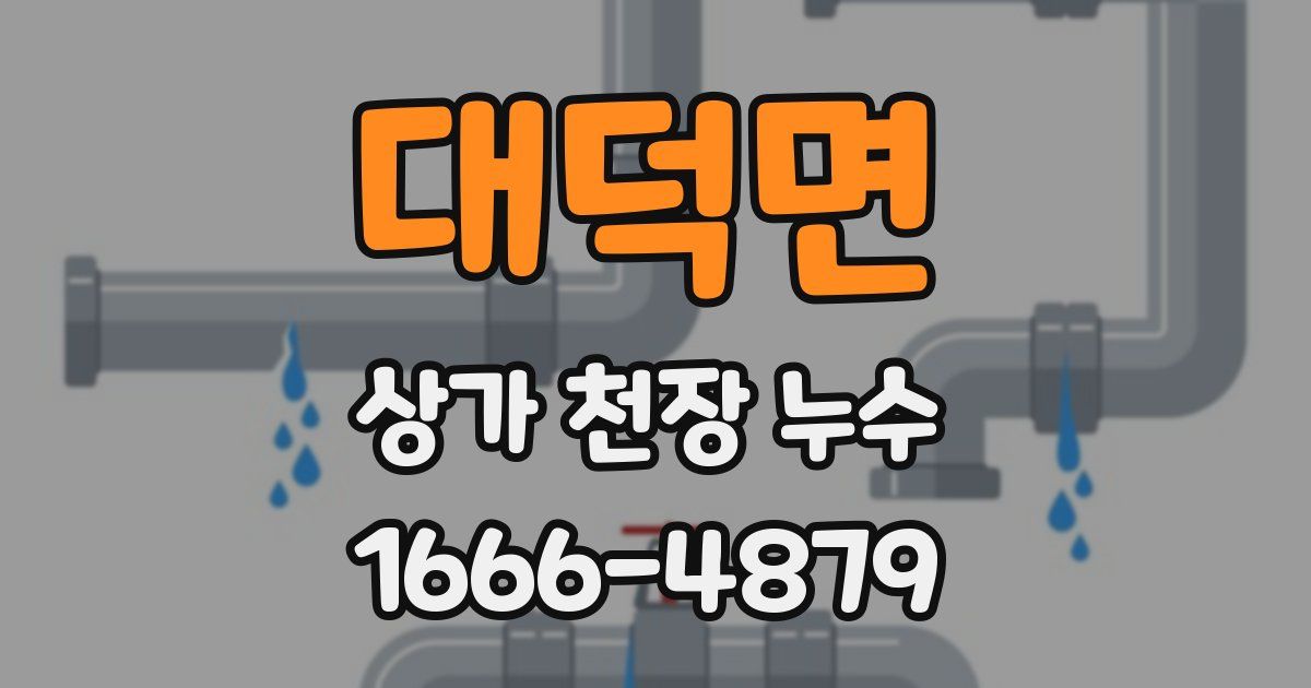 대덕면 상가 천장 누수