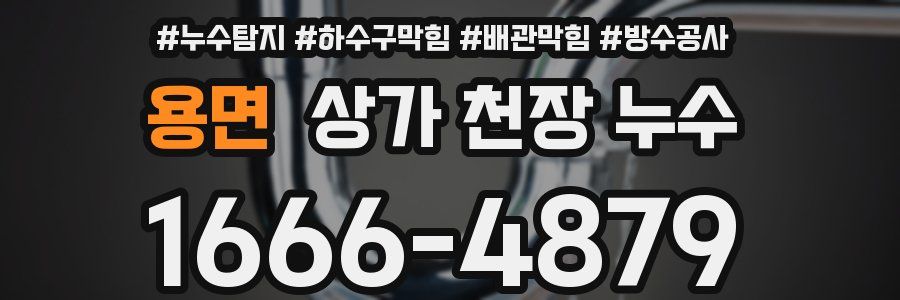 용면 상가 천장 누수