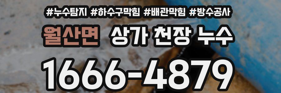 월산면 상가 천장 누수