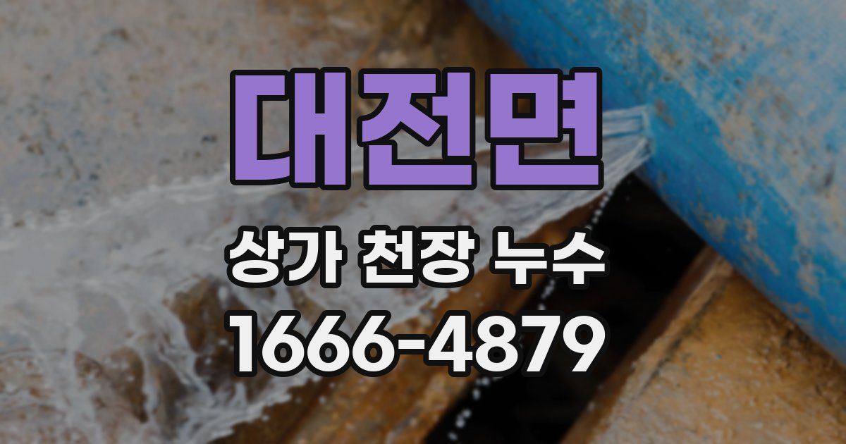 대전면 상가 천장 누수