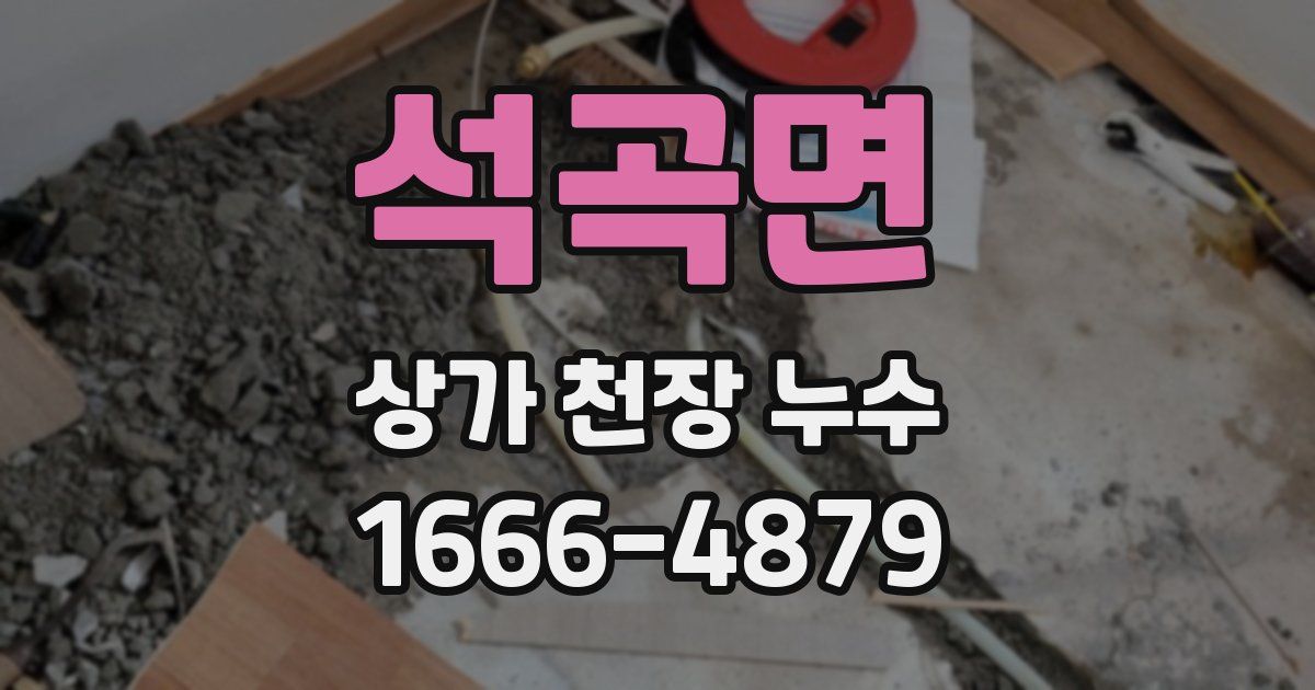 석곡면 상가 천장 누수