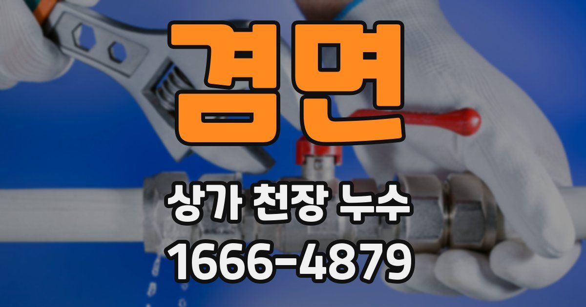 겸면 상가 천장 누수