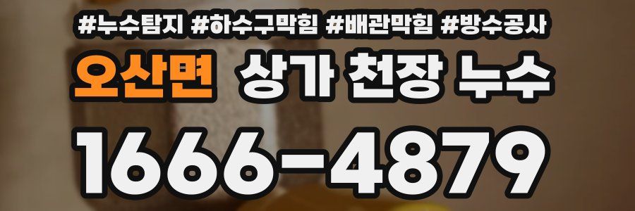 오산면 상가 천장 누수