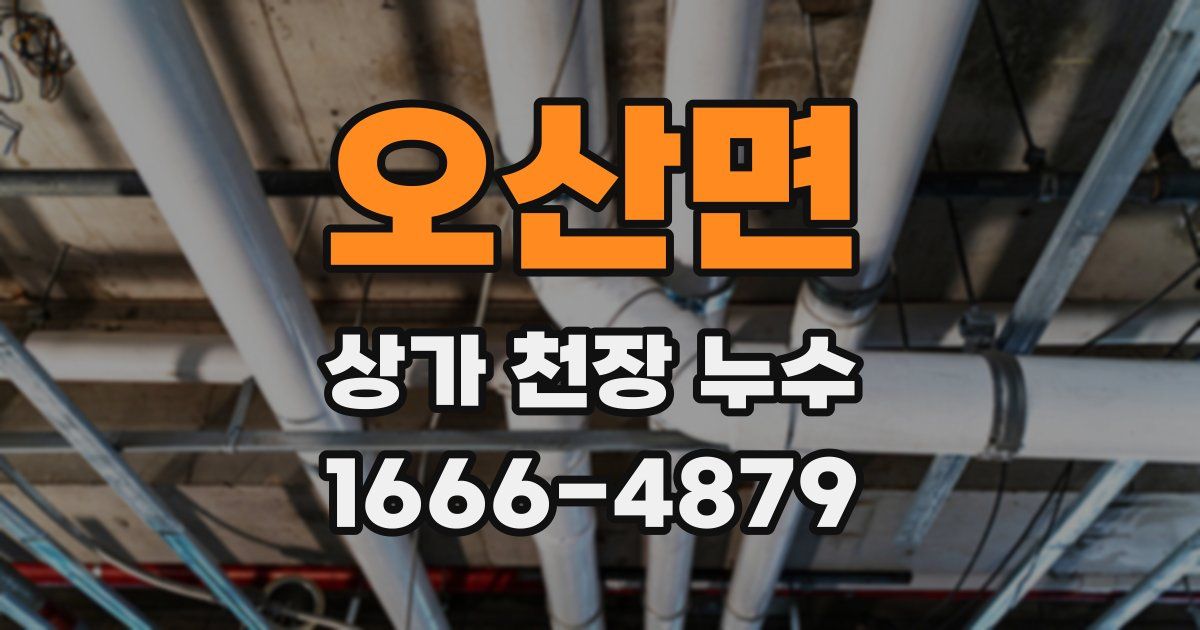 오산면 상가 천장 누수