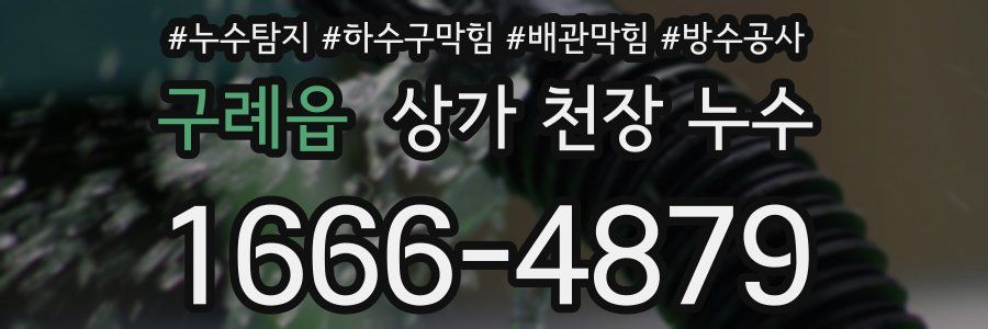 구례읍 상가 천장 누수