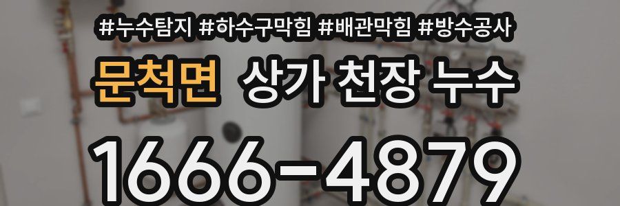 문척면 상가 천장 누수