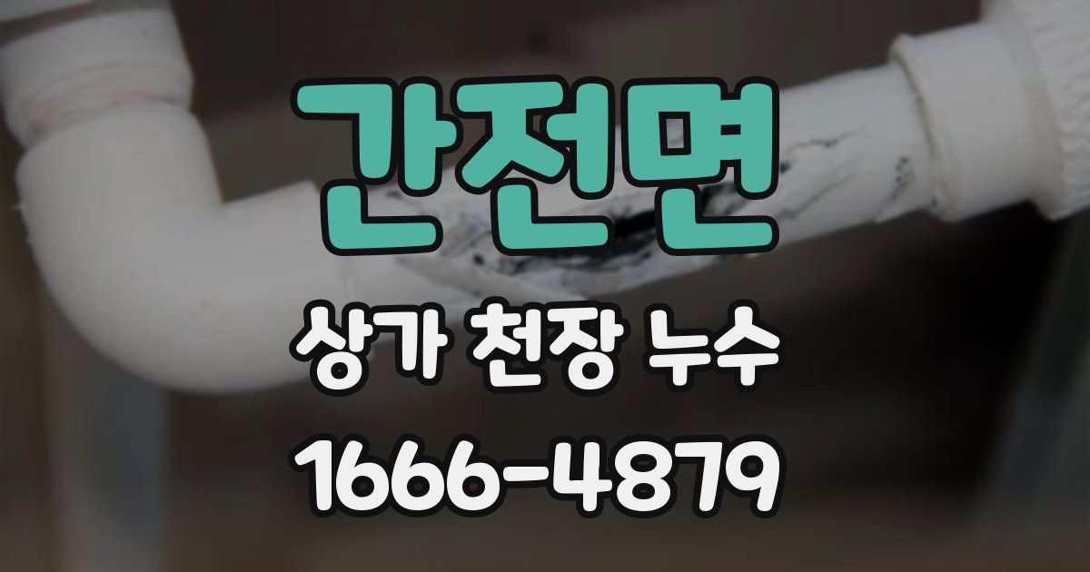 간전면 상가 천장 누수